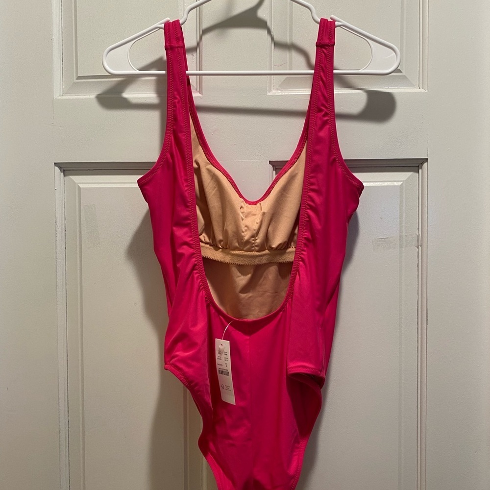 J.Crew Vibrant Pink One-Piece Swimsuit - Picture 2 of 3